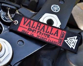 Ticket to Valhalla Key Tag / Motorcycle Key Tag / Keychain for Bikes, Scooters, and Cars / Motorcycle Accessory