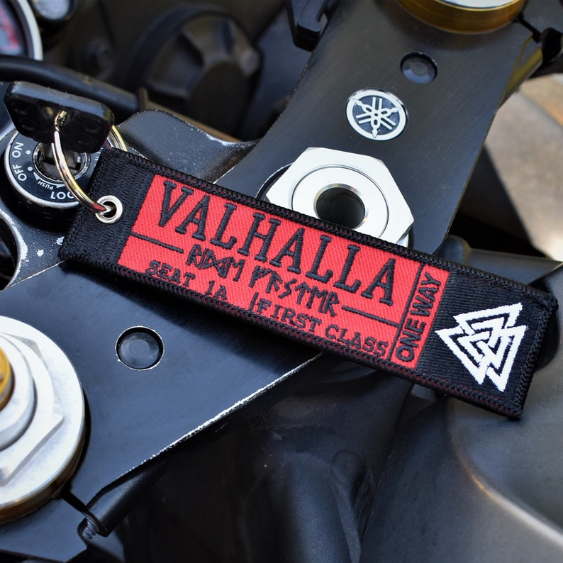 Ticket to Valhalla Key Tag / Motorcycle Key Tag / Keychain for Etsy