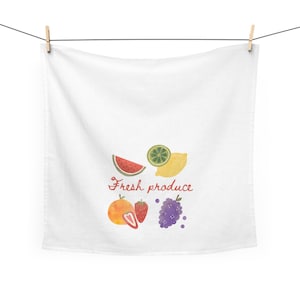 Fresh Produce Tea Towel: Farmhouse Kitchen Decor, Fruit Lover Gift