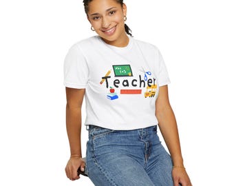 愛らしい先生用シャツ | ユニークな先生用Tシャツ | 学校の先生へのギフト | 先生用教室用アパレル | 先生への感謝のギフト | 先生用Tシャツ