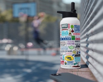 The Office Stainless Steel Water Bottle, Standard Lid
