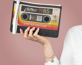 Vintage 1985 Cassette Tape Clutch | Retro Limited Edition Wristlet