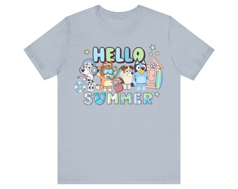 Bluey Hello Summer Unisex Jersey Short Sleeve Tee