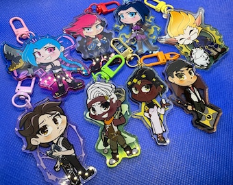 Arcane League of Legends Characters Chibi Keychain Charm