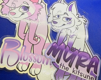 Custom Furry Fursona Scruff Dangler Badge Commission (READ DESCRIPTION!)