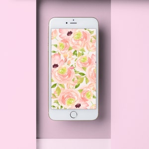 咲き誇る美しさ：一日を明るくする花柄のiPhone背景 | デジタルダウンロード