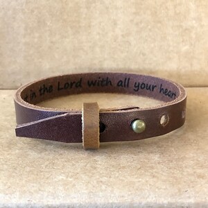 Adjustable Personalize Leather Bracelet For Son Custom Secret Message Unisex Bracelet Engrave Cuff Bracelet Bracelet For Husband Anniversary