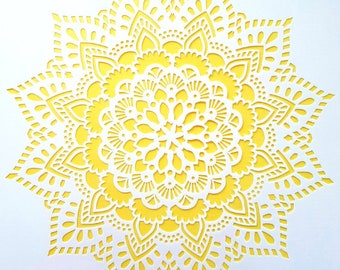 Große WIEDERVERWENDBARE ! Schablone 30x30 cm Mandala Kreis