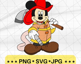 Fireman Mouse PNG, Firefighter Mouse Image , Firefighter Mouse Cut File