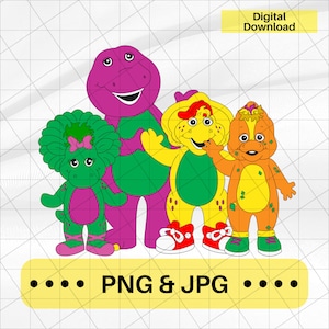 Purple Dinosaur PNG, Barny Image , Purple Dinosaur and Friends PNG