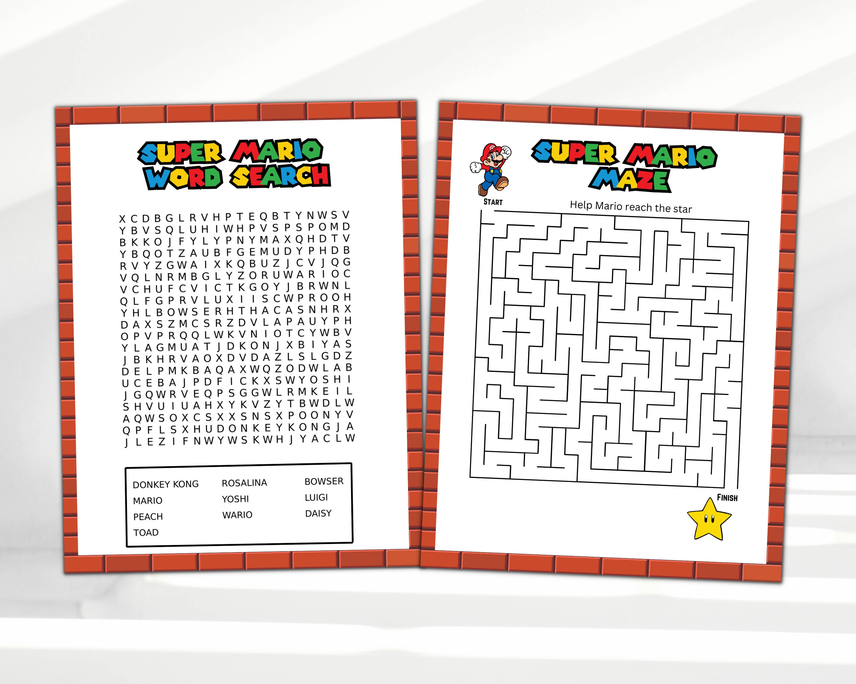 Mario Party Game Mario Printable Word Search Mario (Download Now) - Etsy