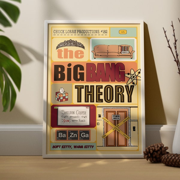 The Big Bang Theory Poster | Sitcom Poster | TV Series Poster | TV Show Poster | Home Decor | Wall Decor