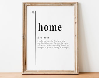Home Definition Poster | Dictionary Definition Poster | Office Wall Art | Office Art Prints | Dictionary art Printable | Vintage Poster