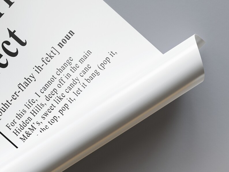 Butterfly Effect Definition Poster Dictionary Definition Etsy