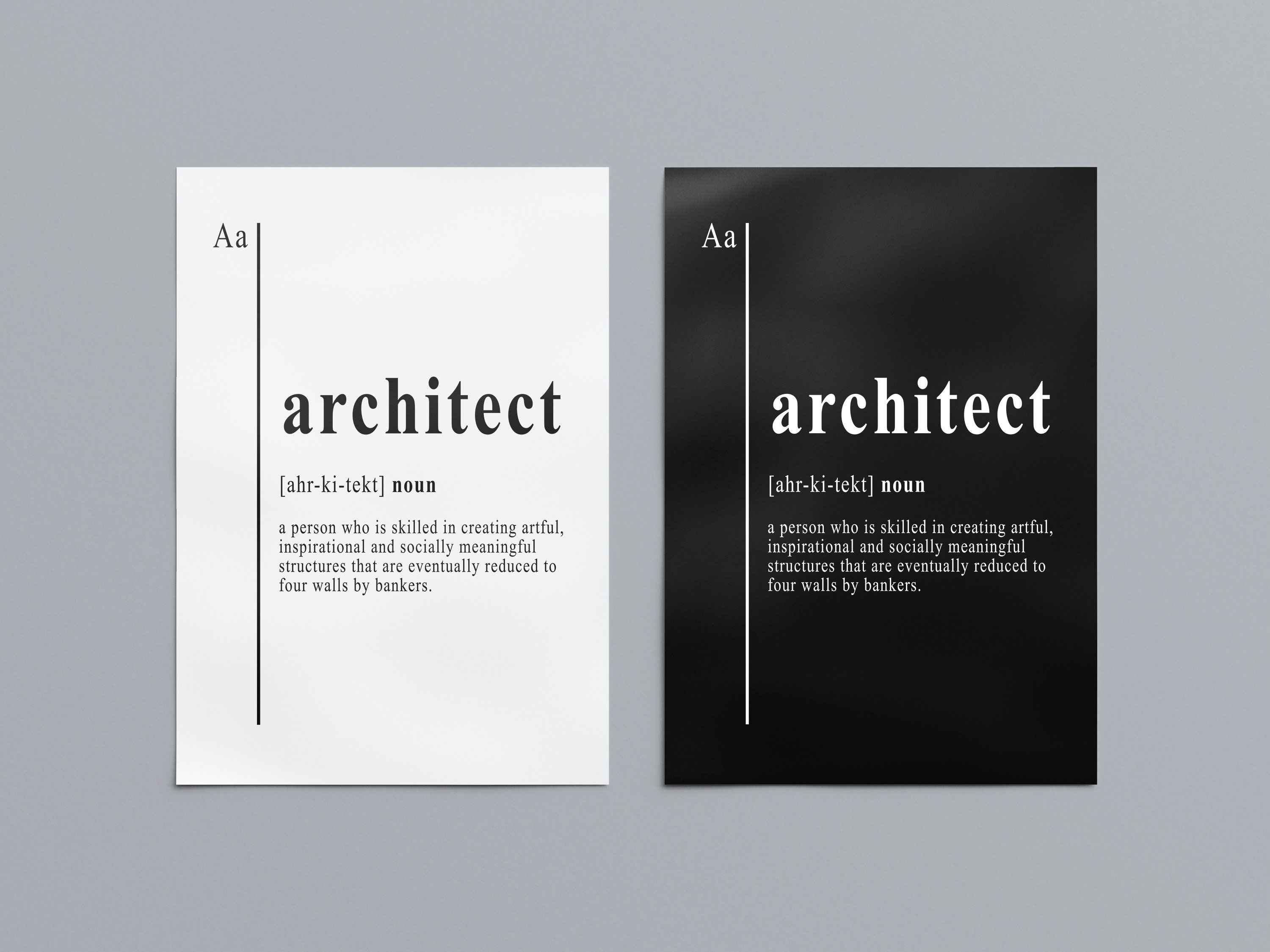 Architect Definition Poster Dictionary Definition Poster Etsy