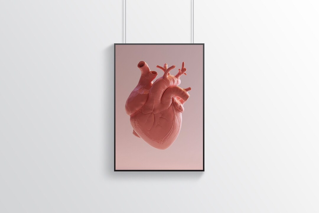 Heart Vintage Poster Retro Poster Room Decor Home Decor Wall Decor