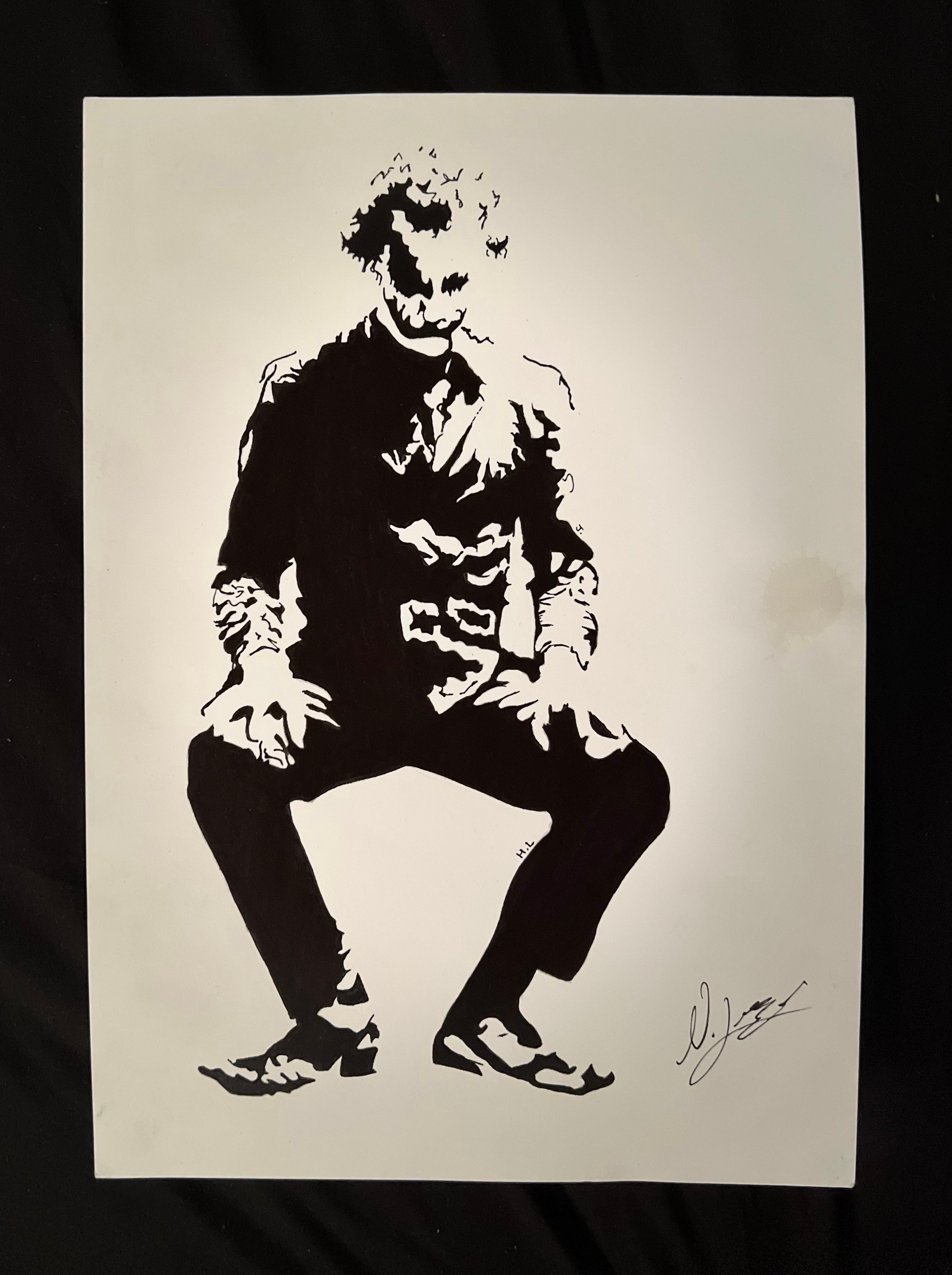 Heath Ledger Joker Black And White Face