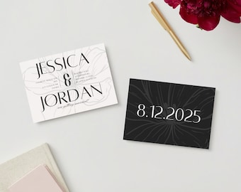 Simple Elegance Wedding Invitation Set | Instant Download | Wedding Invite |Editable Digital & Mobile video Invitation | RSVP | Wedding pack