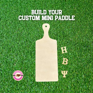 9&quot; Blank Mini Paddle DIY Kit | Includes 9&quot; Mini Paddle + (3) 1&quot; Greek Letters