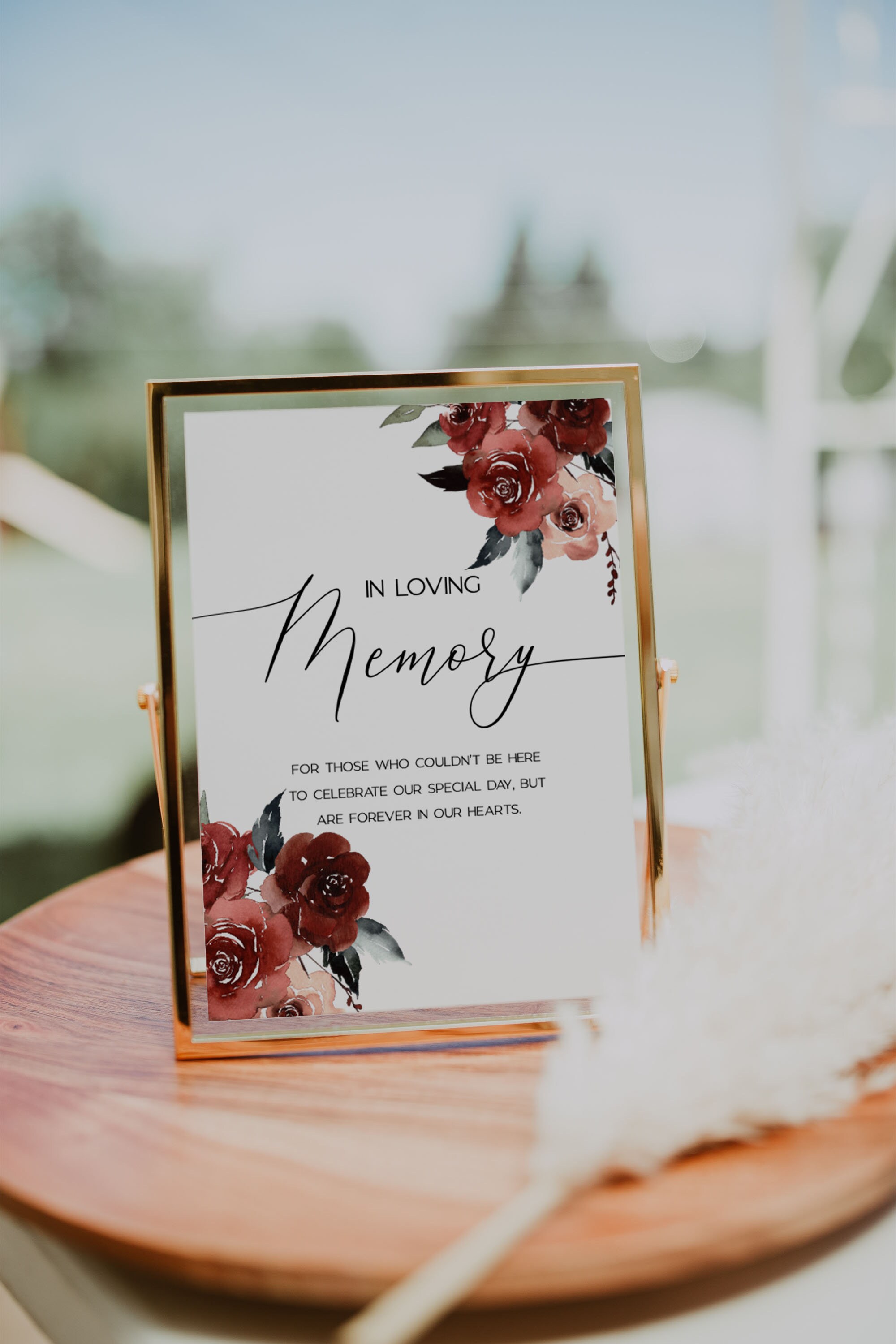 In Loving Memory Sign Wedding Printable Autumn DIY Wedding in Memoriam ...