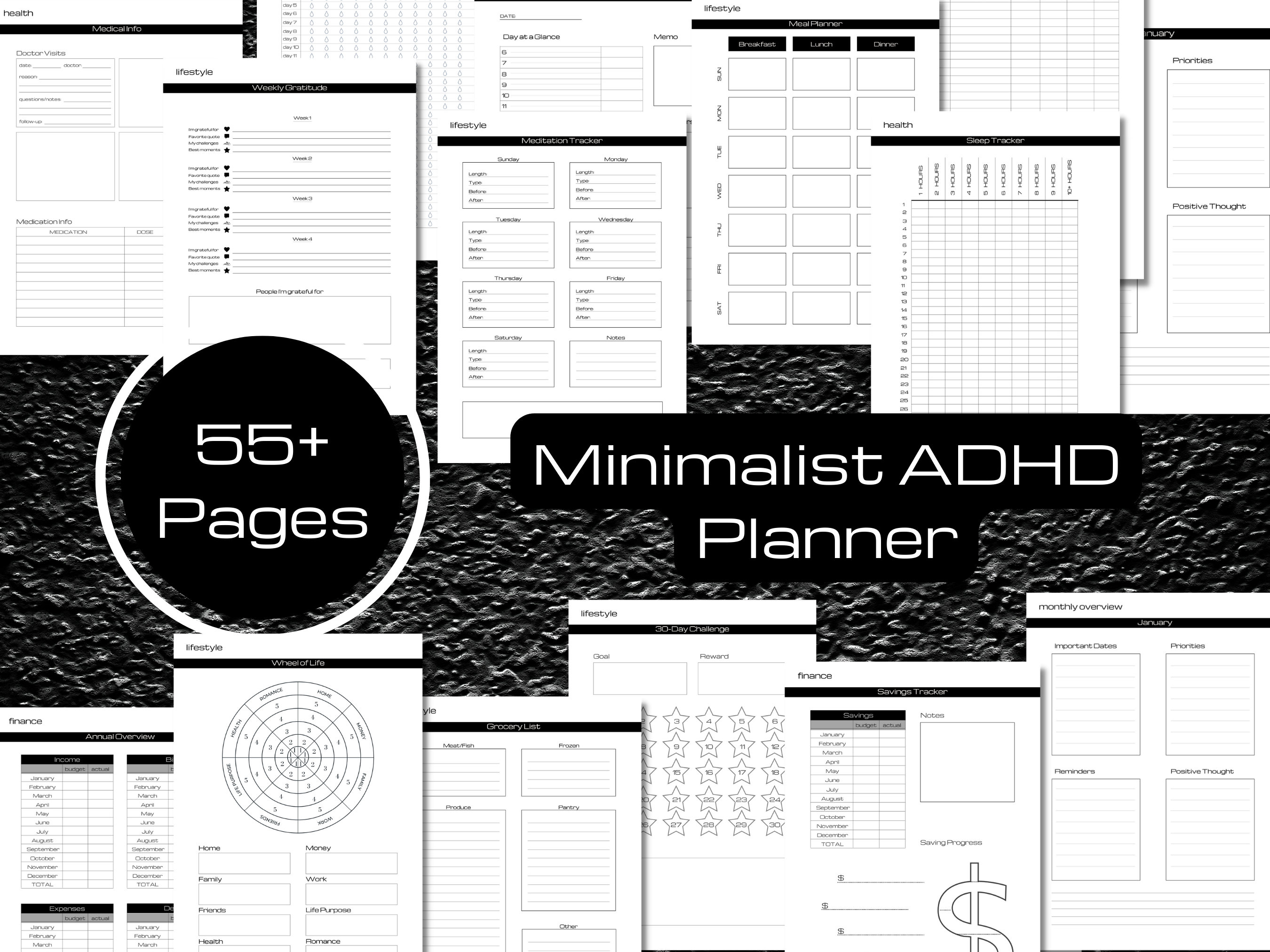 minimalist-adhd-planner-adult-household-planner-printable-etsy