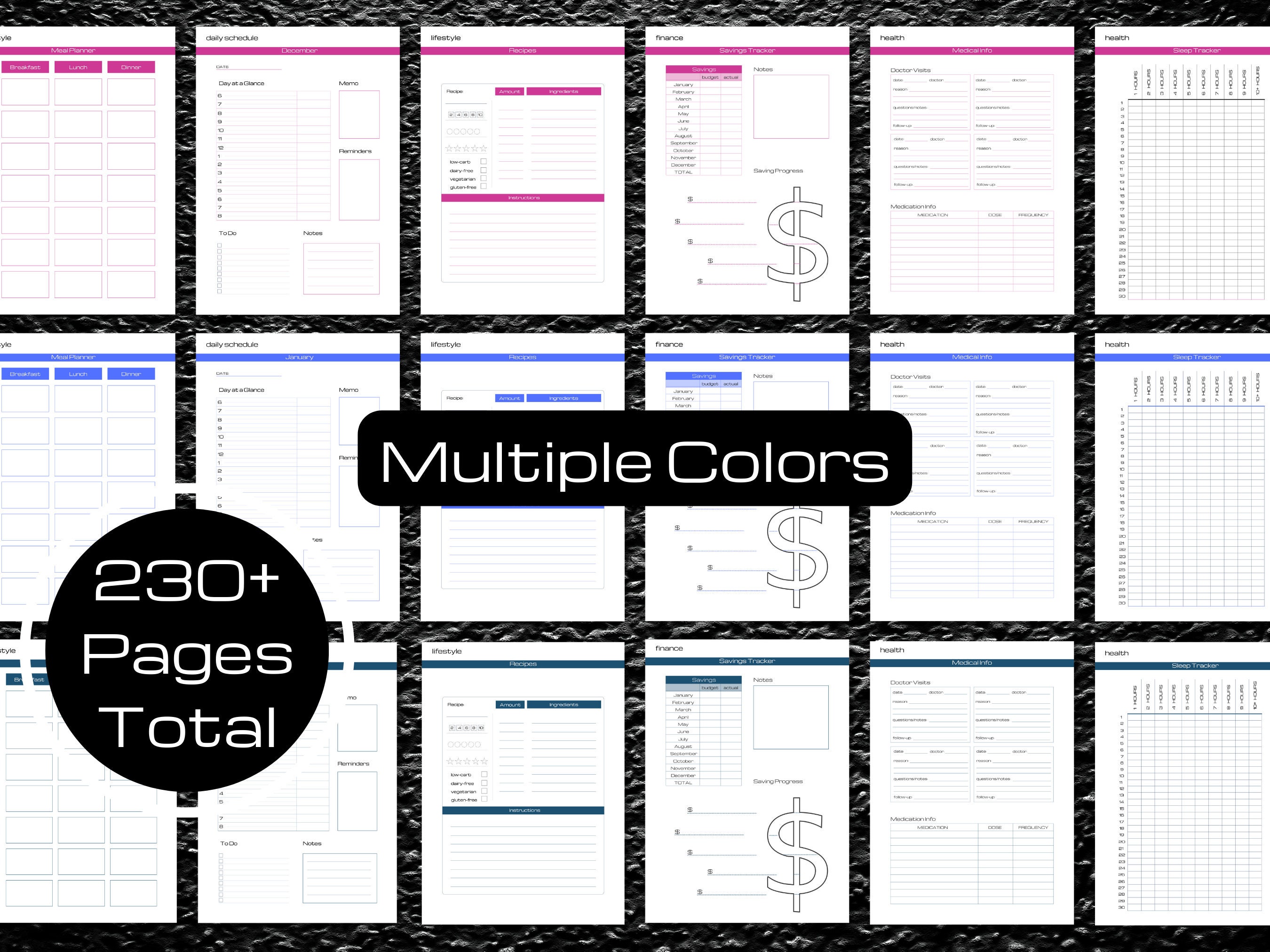 Minimalist ADHD Planner Adult Household Planner Printable - Etsy