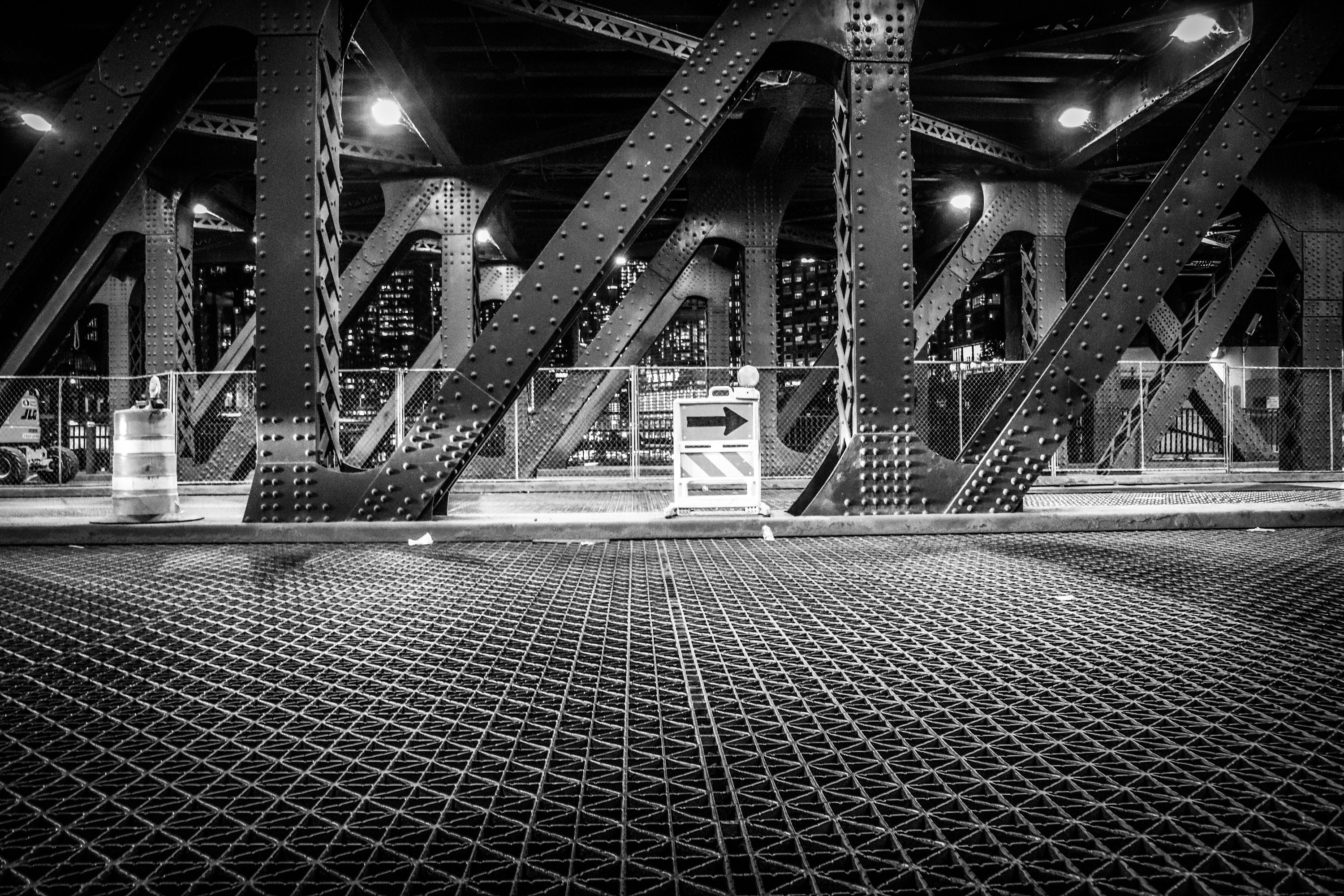 Chicago Bridge Black and White Photography | Photo Print |truss Bridge ...