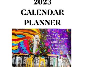2023 Calendar Planner Printable ,Printable, Monthly Calendar 2023 Planner, Monday & Sunday Start, Minimalist Monthly Calendar 2023
