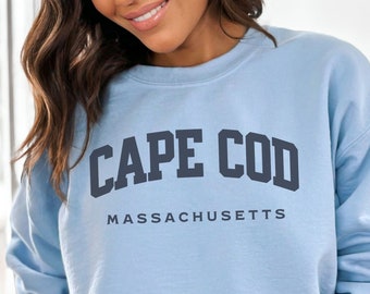 Cape Cod Massachusetts Preppy Sweatshirt, Cape Cod Sweatshirt Gift, Cape Cod MA Crewneck, Vintage College Cape Cod Sweatshirt,Cape Cod Gifts