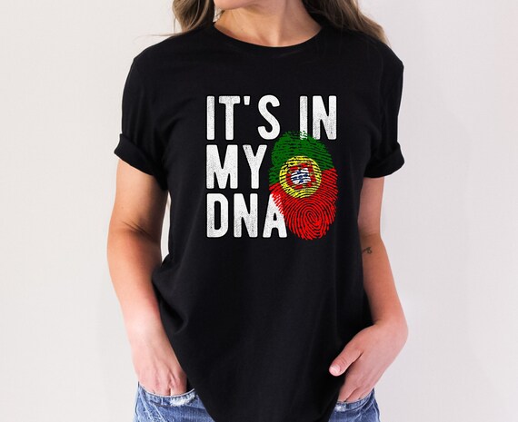 Portugal Tee, DNA Heritage Shirt, Portuguese Flag Thumbprint, Ancestry Tee,Cultural Pride Gift, Ethnic Fashion,Portuguese-American, Heritage