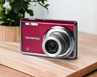 Rare Burgundy Olympus FE-5020 Camera, Unique Valentine's Day Gift, Perfect for Capturing Special Moments, Y2K Digital, Excellent Condition
