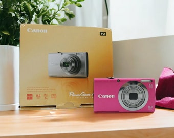 Rara cámara digital rosa Canon Powershot A2300 HD - 16 MP, zoom óptico de 5x, vídeo HD de 720p, compacta y digital Y2K, excelente estado