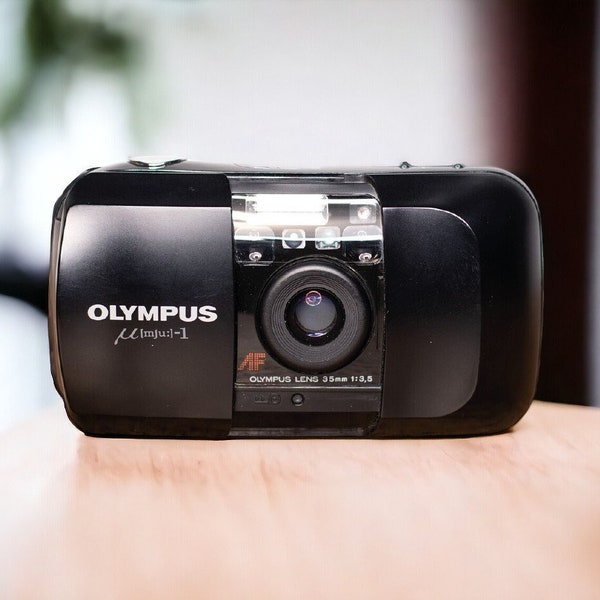 Rare Black Olympus Mju-1 Camera - Vintage Photography Collectible - Perfect Valentine's Day Gift, Y2K Digital, Excellent Condition
