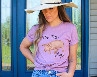 Schwein Shirt | Lustiges Schwein Shirt | Lustiges Bauern Shirt | Lustiges Vieh T-Shirt | Leben auf dem Bauernhof | Bauernleben | Gehäkeltes Shirt |