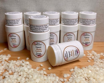 Organic Beeswax Lotion Stick, Natural Body Butter Bar