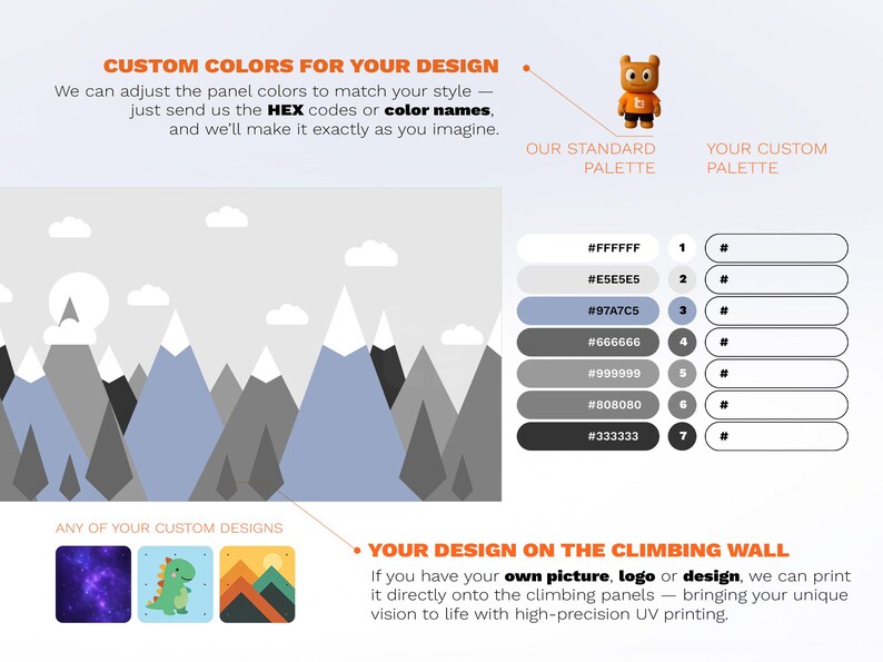 Rock Climbing Wall – Wooden Indoor Play Wall for Kids Room | Blue Mountains design, Custom made, Climbing Holds included Custom made