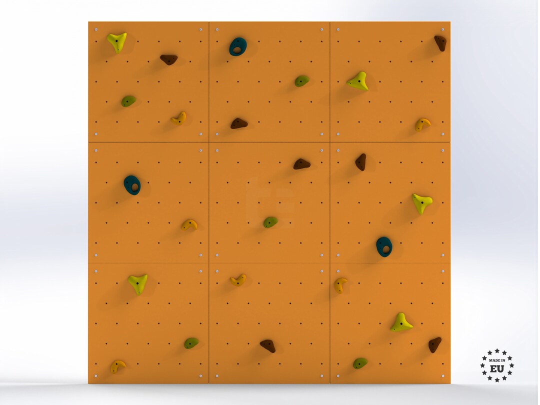 Yellow Climbing Wall for Kids LEZUN [L], Wooden Wall Art for Kids