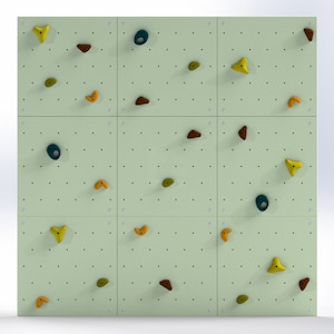 Parede de escalada verde para crianças - LEZUN [L], arte de parede de madeira para crianças, ginásio de escalada, ginásio de jogos, presente para crianças, presentes de Natal
