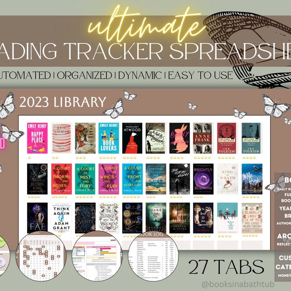 Reading Spreadsheet Template Etsy