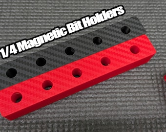 Magnetic 1/4" Socket Hex Bit Holder (Pair) 5 Bit