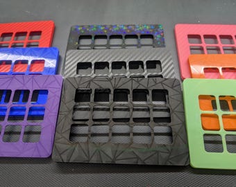 Stream Deck 15 Button Face Plate (OG/MK1): Carbon Fiber, Holographic Stars, Broken Glass