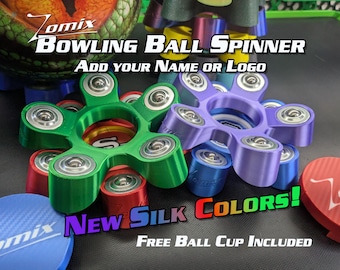 Bowling Ball Spinner/Cup Stand, Custom Name/Logo, Multiple Colors
