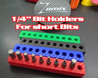 Magnetic 1/4" Hex Bit Holder (Pair) Low Profile for Short Bits