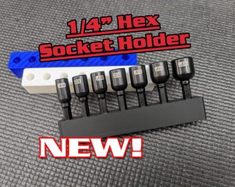 Magnetic 1/4" Socket Hex Bit Holder (Pair)