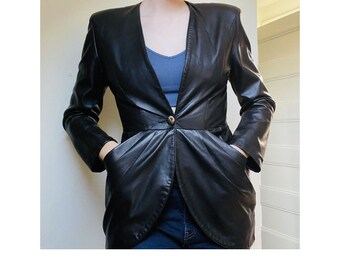 Pleated peplum jacket discount