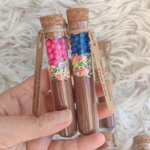 Hot Chocolate Favors for Guest, Hot Chocolate in Test Tube, Winter Wedding Favors, Engagement Favor,Hot Cocoa Christmas Bulk Gift
