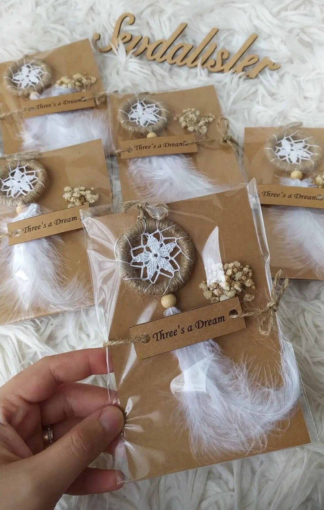 Mini Dreamcatcher Keychain Unique Favors for Guest, Boho Wedding Bridal