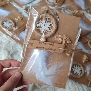 Mini portachiavi Dreamcatcher Bomboniere uniche per gli ospiti, regalo per addio al nubilato di nozze Boho, regalo sfuso Boho Baby Shower, regalo per feste personalizzato