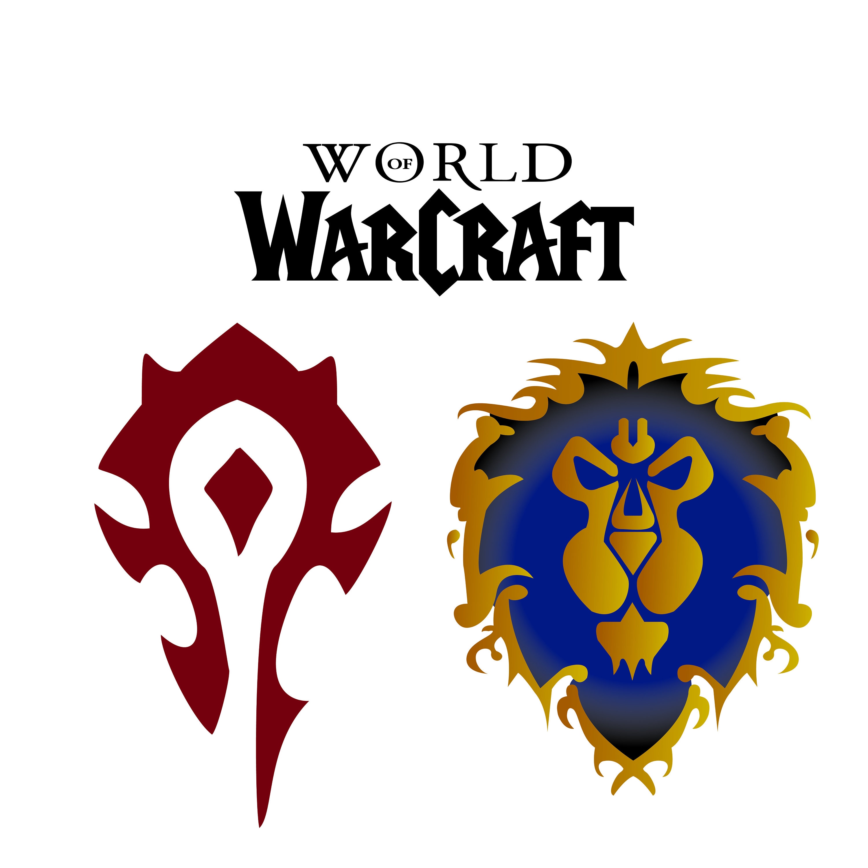 WORLD of WARCRAFT / Horde and Alliance Logos SVG Png Eps and - Etsy