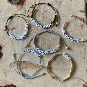 personalisiertes Armband für jeden Anlass in verschiedenen Farben, mit oder ohne Knüpfung /Geschenkidee / Geburtstagsgeschenk/ JGA /Feier